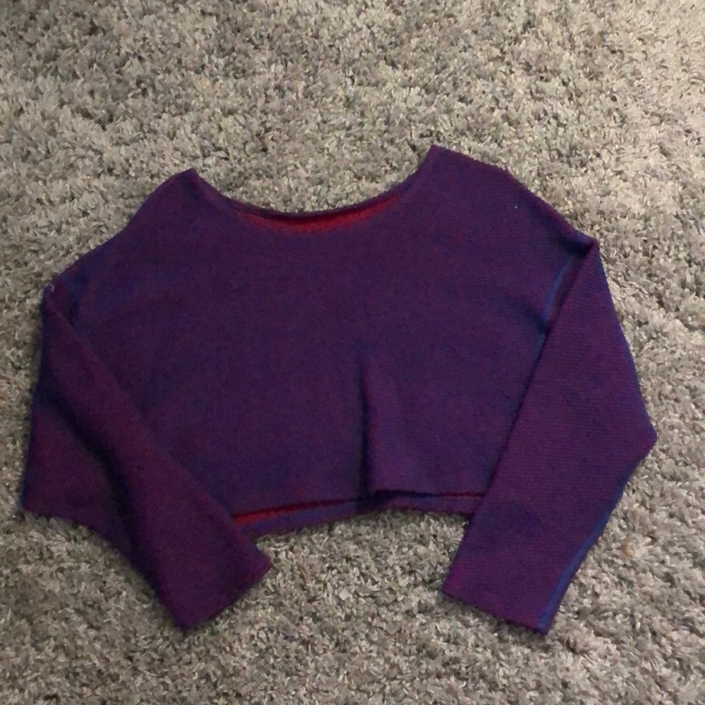 American Apparel Reversible Crop Sweater